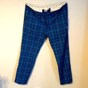 Puma Argyle Blue Golf Pants 40x32